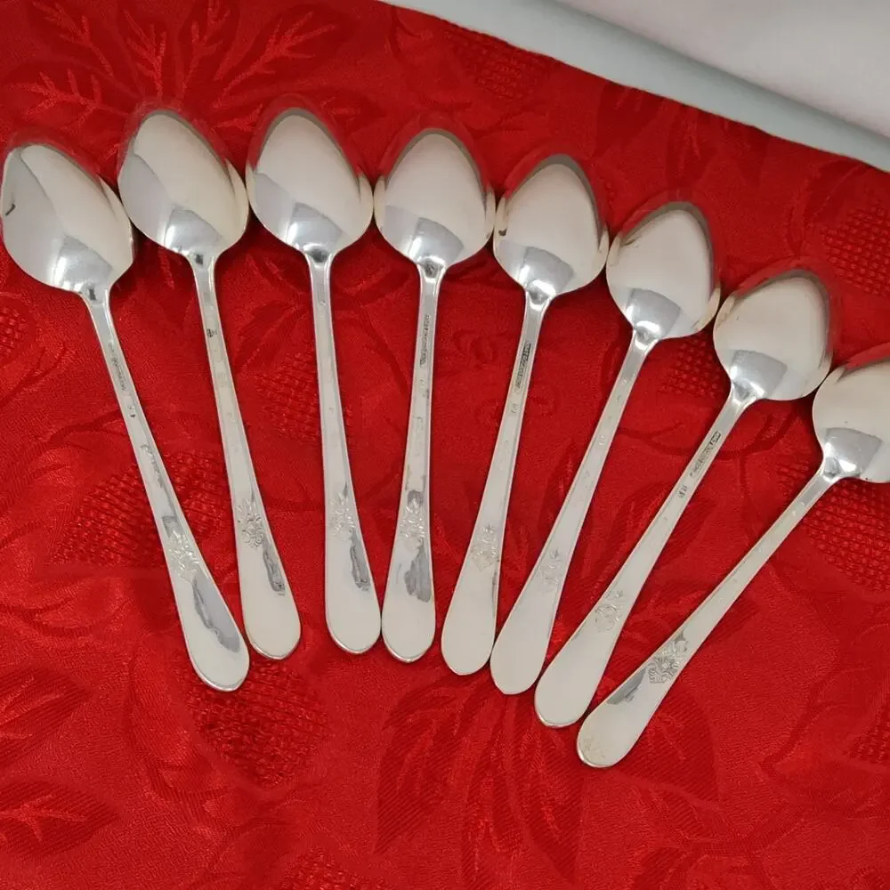 8X Tbsp Rogers Bros ADORATION International SilverPlate Table Spoons